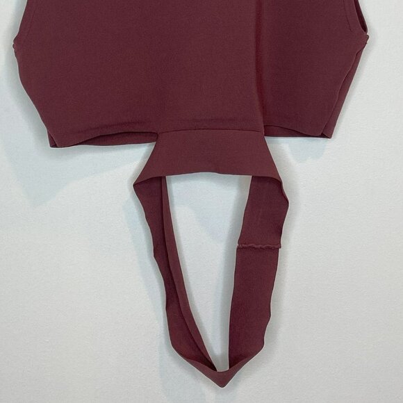 TEN by Babaton - Sleeveless, Waistband detail, Maroon/Burgundy Top, Size M - Picture 5 of 7